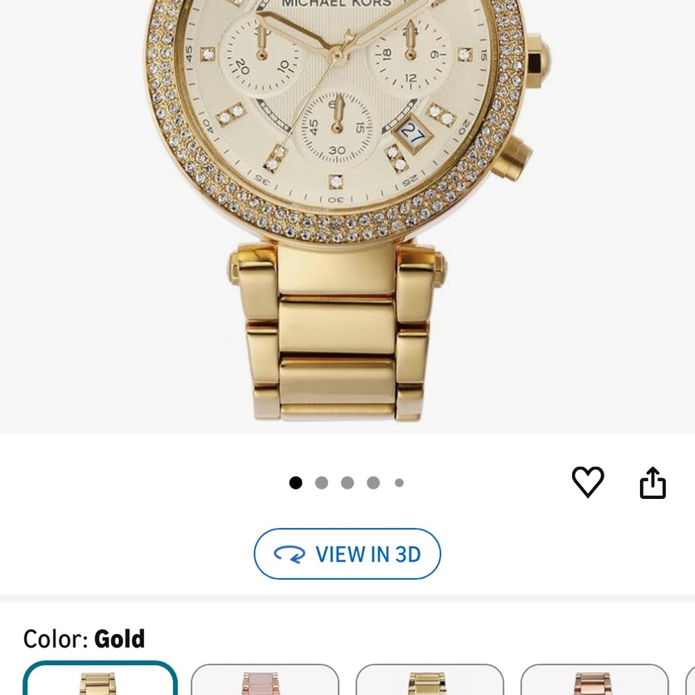 Michael Kors Gold Women's Watch with Crystal Details